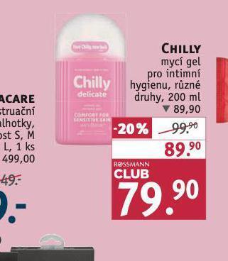 Rossmann Chilly mycí gel na intimní hygienu nabídka