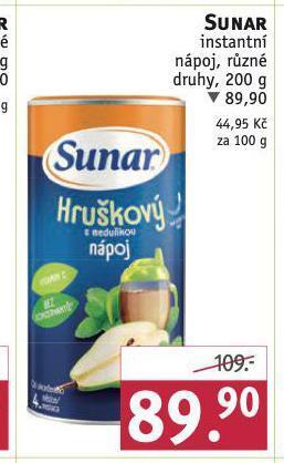 Rossmann Sunar instantní nápoj nabídka