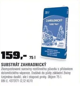 OBI SUBSTRÁT ZAHRADNICKÝ nabídka