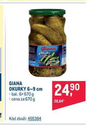 Makro Giana okurky 6-9 cm 670 g nabídka