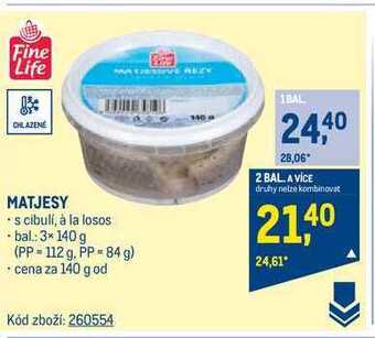 Makro Fine life matjesy 140 g nabídka