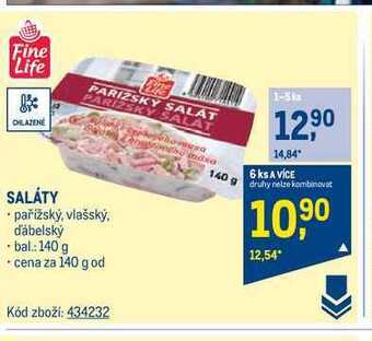 Makro Fine life saláty 140 g nabídka