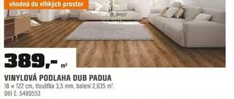 OBI VINYLOVÁ PODLAHA DUB PADUA nabídka