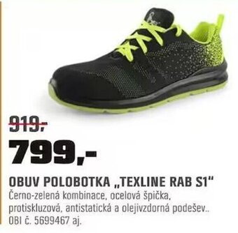 OBUV POLOBOTKA „TEXLINE RAB S1