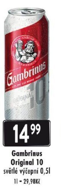 Qanto Gambrinus Original 10 nabídka