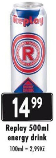 Qanto Replay 500ml energy drink nabídka
