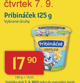Kubík potraviny Pribináček 125 g nabídka