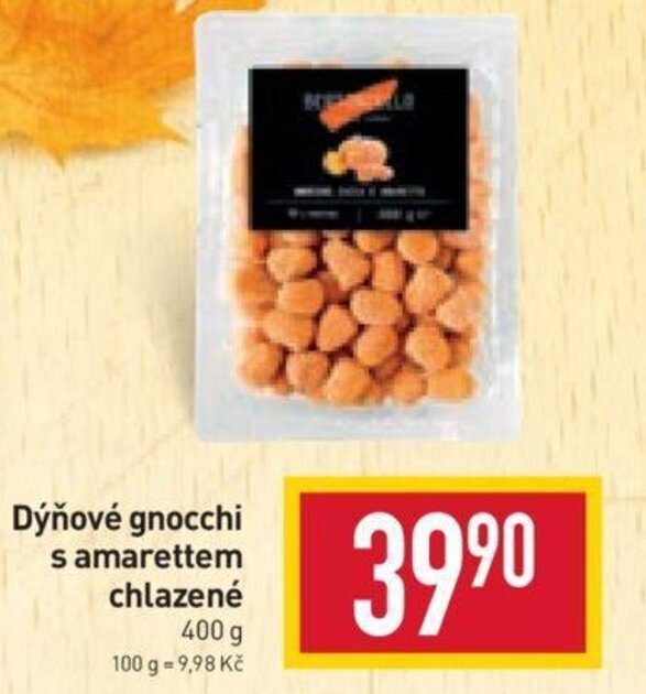 Billa Dýňové gnocchi s amarettem chlazené nabídka
