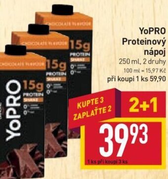Billa YoPRO Proteinový nápoj nabídka