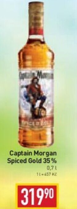 Billa Captain Morgan Spiced Gold 35% nabídka