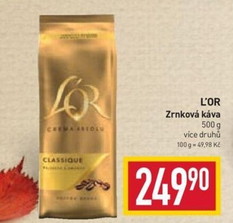 Billa L'OR Zrnková káva nabídka