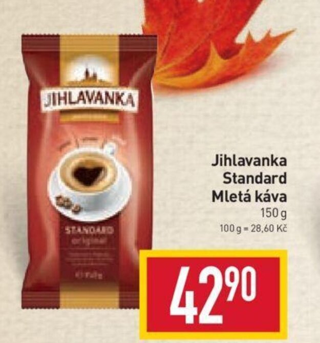 Billa Jihlavanka Standard Mletá káva nabídka