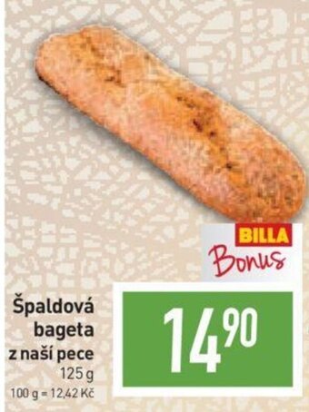 Billa Špaldová bageta z naší pece nabídka