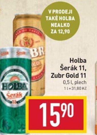 Billa Holba Šerák 11, Zubr Gold 11 0.5 L nabídka