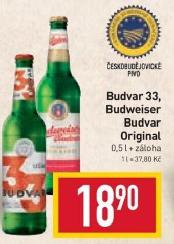 Billa Budvar 33, Budweiser Budvar Original 0.5 L nabídka