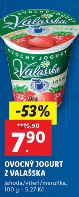 Lidl OVOCNÝ JOGURT Z VALAŠSKA nabídka