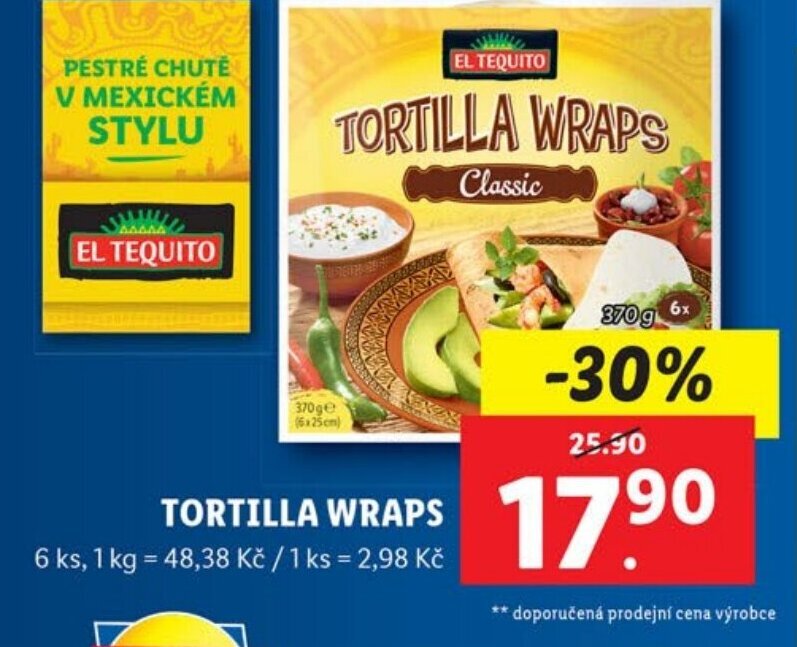 TORTILLA WRAPS nabídky v Lidl