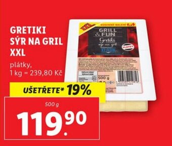 Lidl GRETIKI SÝR NA GRIL XXL nabídka