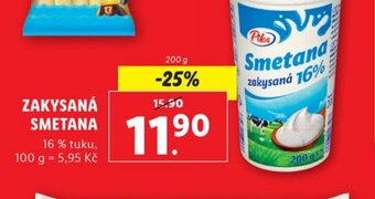 Lidl ZAKYSANÁ SMETANA nabídka