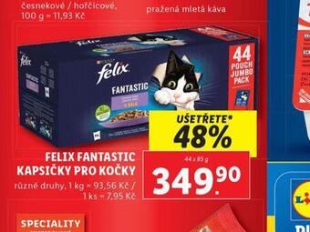 Lidl Felix fantastic kapsičky pro kočky nabídka