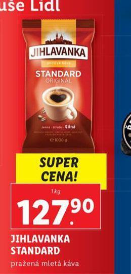 Lidl Jihlavanka standard mletá káva nabídka