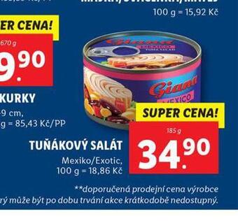 Lidl Tuňákový salát nabídka