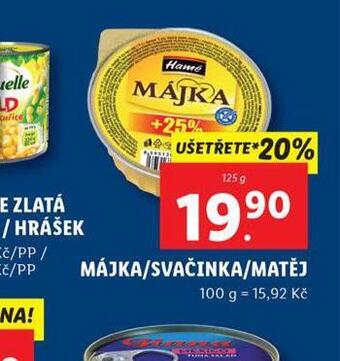 Lidl Májka / svačinka / matěj nabídka