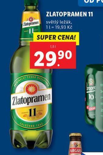 Lidl Pivo zlatopramen 11 nabídka