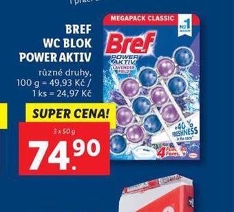 Lidl Bref wc blok power aktiv nabídka