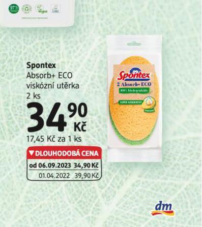 dm drogerie Spontex viskózní utěrka nabídka