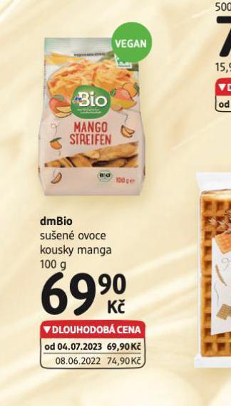 dm drogerie Dmbio sušené ovoce kousky manga nabídka