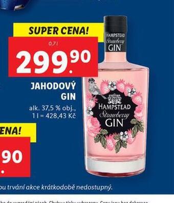 Lidl Jahodový gin nabídka