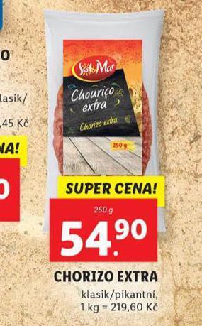 Lidl Chorizo extra nabídka