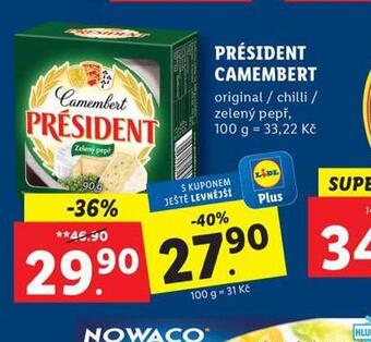 Lidl Président camembert nabídka