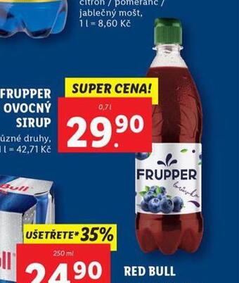 Lidl Frupper ovocný sirup nabídka