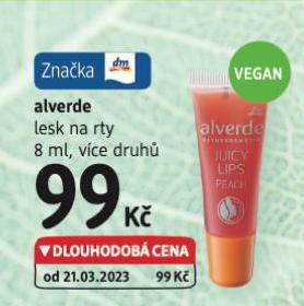 dm drogerie Alverde lesk na rty nabídka
