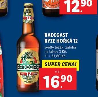 Lidl Pivo radegast ryze hořká 12 nabídka
