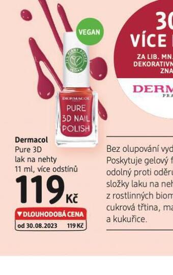 dm drogerie Dermacol pure 3d lak na nehty nabídka