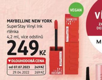 dm drogerie Maybelline new york rtěnka nabídka