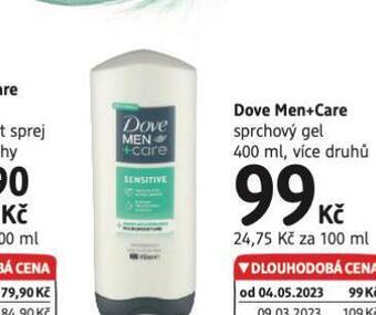 dm drogerie Dove men + care sprchový gel nabídka
