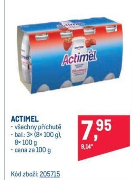 Makro ACTIMEL nabídka