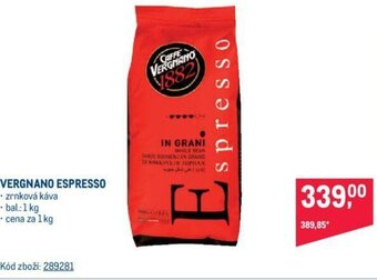 Makro VERGNANO ESPRESSO nabídka