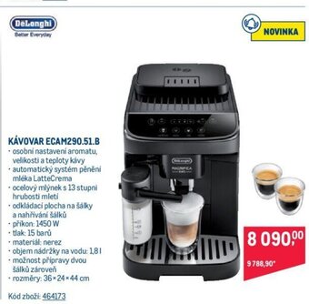 Makro DeLonghi KÁVOVAR ECAM290.51.B nabídka
