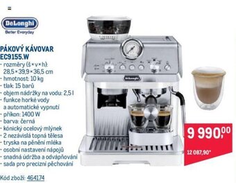 Makro PÁKOVÝ KÁVOVAR EC9155.W nabídka