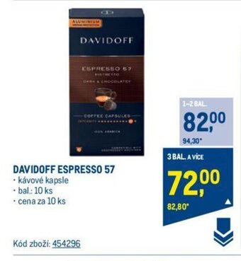 Makro DAVIDOFF ESPRESSO 57 nabídka