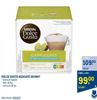 Makro DOLCE GUSTO NESCAFÉ SKINNY nabídka