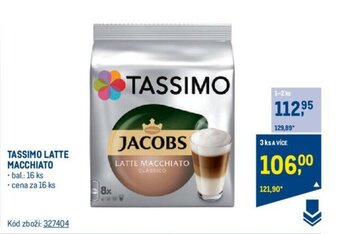 Makro TASSIMO LATTE MACCHIATO nabídka