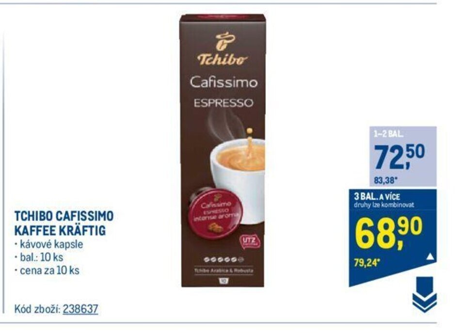 Makro TCHIBO CAFISSIMO KAFFEE KRÄFTIG nabídka