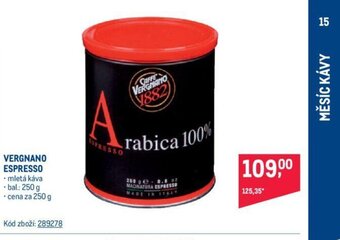 Makro VERGNANO ESPRESSO nabídka