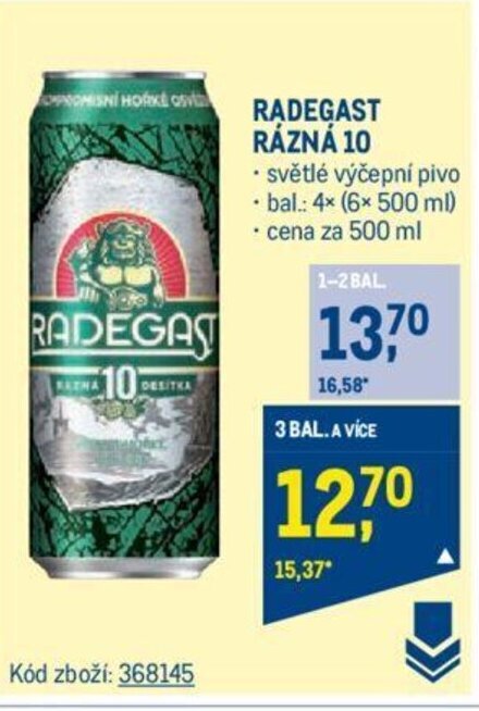 Makro RADEGAST RÁZNÁ 10 nabídka